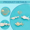 PH PandaHall 4 Styles Starfish Shell Hair Clip Beach Alligator Hair Clips Starfish Barrettes Dainty Sea Theme Clips for Halloween Mermaid Decor Beach Travel Wedding Supplies