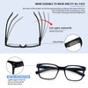 SIGVAN Blue Light Blocking Reading Glasses for Men Women Computer Spring Hinge Readers Square Frame Glasses 5 Packs (5 Mix, 3.0)