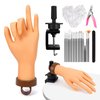Yokilly Practice Hand for Acrylic Nails, Bendable Soft Nail Practice Hand, Flexible Plastic Nail Hand Practice, Fake Mannequin Training Hand for Nails Practice (with Clamp Holder)