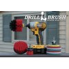 Outdoor Deck Scrub Brush - Patio Cleaning Brush Attachment - Stone Cleaning Tools - Deep Cleaning Concrete Brush - House Siding Cleaner Brush - Statue Scrub Brush - Drill Powered Scrubbing Pads Kit