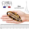 Camila Paris CP1578 2 Pack French Banana Clip Hair Comb Classic Girls Updo Flexible Ponytail Holder Interlocking Banana Combs, Fashion Durable Styling Hair Accessories for Women, Made in France