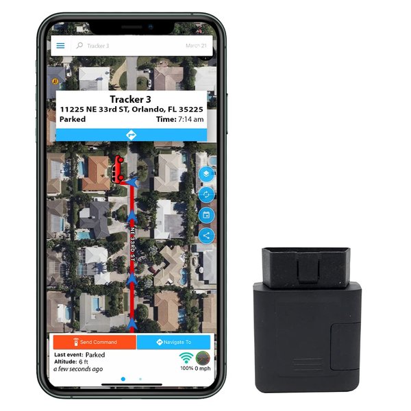 Optimus Plug-in GPS Tracker for Cars - Easy Installation - Harsh Driving Alerts - Reporting History and More - Extension Cable Included