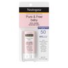 Neutrogena Pure & Free Baby Mineral Sunscreen Stick with Broad Spectrum SPF 50 & Zinc Oxide, Water-Resistant, Hypoallergenic, Paraben-, Dye- & PABA-Free Baby Face & Body Sunscreen, 0.47 oz