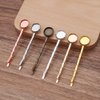 20 Pcs Hair Bobby Pins Hair Clips with Blank Round Tray Hair Pins Hairpin Cabochons Bases for DIY Crafts Bronze