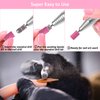 Terossy 180 Fine Grit Sanding Bands for Nail Drill, 200Pcs Nail Sanding Bands Nail Drill Bits with 1 Mandrel, Electric Nail Sanding Bits for Manicures and Pedicures, Pink