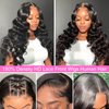 Drosuud Body Wave Lace Front Wigs Human Hair 13x6 HD Lace Frontal Glueless Wigs for Women Human Hair Pre Plucked with Baby Hair Brazilian Virgin Human Hair Lace Front Wigs 22inch