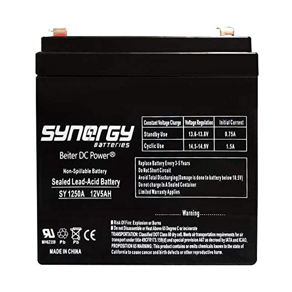 Powercell Zeus PC5-12 SLA Rechargeable Replacement Battery12 Volt 5-aH Beiter DC Power