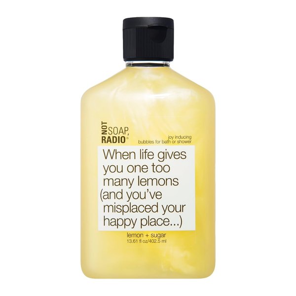 Not Soap, Radio When Life Gives You One Too Many Lemons | Lemon Body Wash with Organic Coconut Oil and Lemon Essential Oil, Moisturizing Body Wash for Women and Men | Paraben and Sulfate Free