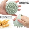 Hair Scalp Massager Shampoo Brush Dry Scalp Brush Silicone Scalp Scrubber Dandruff Shampooing Brush Head Scrubber Exfoliating Brush - Green