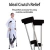 Underarm Crutch's Pad and Hand Grip Covers Universal Forearm Handle Padded Cushion Sets Accessories for Crutches (Black)