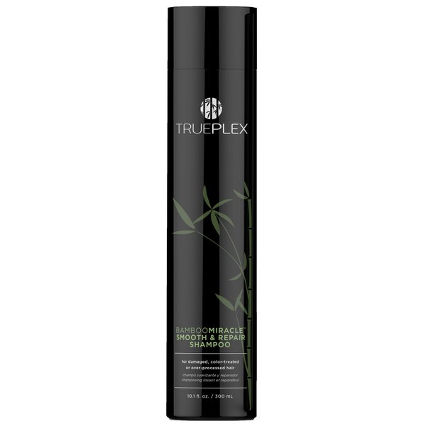 Trueplex KERATHERAPY Bamboo Miracle Smooth & Repair Shampoo, 10.1 oz., 300 ml - Vegan Cleansing Formula for Damaged & Frizzy Hair - Hydrating & Smoothing with Grape Seed, Baobab, & Bamboo Extract