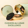 CHALLANS de PARIS CUSHION de LUNAR EXCELLENCE Cream Foundation, Beyond Wear Perfecting Cushion, Flawless Coverage of Skin Imperfections and Uneven Skin Tone (23 Medium Beige)