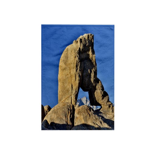3dRose, California, Lone Pine. Natural Arch with Lone Pine Mountain., 15x22 Hand Towel