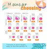 Aegenacess 28pcs Toenail Press on Summer Fake Toe Nails Press ons False Nail Tips Beach Short Pedicure Kit for Women and Girls (Summer Watermelon)