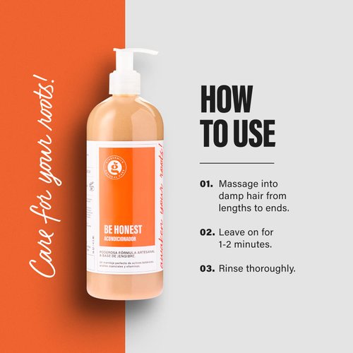 Ginger Milk Leave-in conditioner for all hair types. Enriched with botanical oils to boost shine and manageability. Controls frizz. | BE HONEST (4 fl oz.)