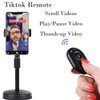 Bluetooth Page Turner & TikTok Remote - Can Use to Scroll Videos for Tiktok and Control to Play/Pause Video - Works with Most Cellphones/Tablets
