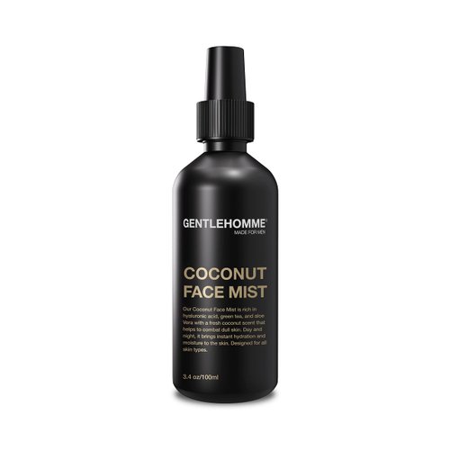 Hyaluronic Acid & Aloe Coconut Face Mist for Men - Hydrating & Refreshing Green Tea & Rose Water Facial Mist for All Skin Types - Day & Night Mens Calming Facial Toner 3.4 Fl Oz