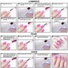 Nail Powder WENIDA 8 Jar Unicorn Iridescent Pearl Shell Holographic Chrome Mirror Laser Glow Synthetic Resin Pigment Manicure Decoration with 8 False Nails and Silicone Brush