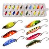 THKFISH Spoon Fishing Lures for Trout Spoons Hard Baits Single Hook Trout Lures Metal Fishing Lures for Char Perch 20Pcs