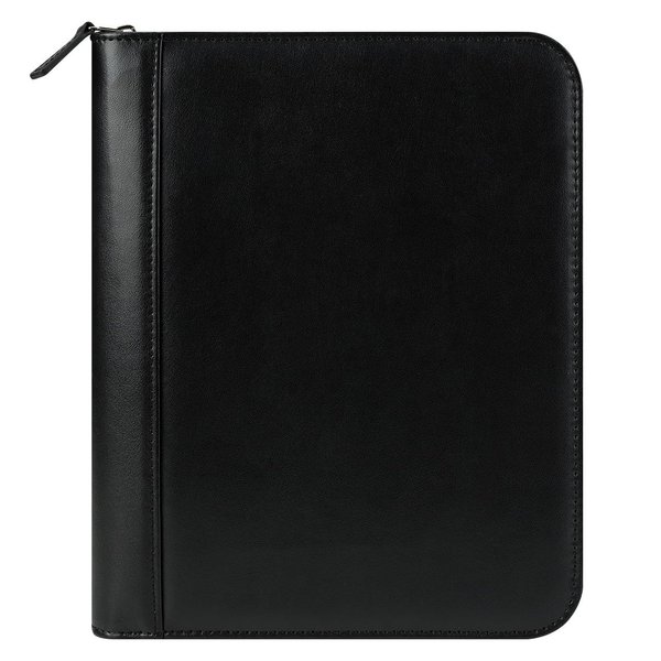 FranklinCovey - FC Signature Binder - Leather - Zipper Binder for Planners (Classic, Black)