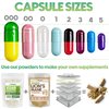 Size 00 Empty Capsules -100 Count Empty Vegan Capsules - Vegetarian Empty Pill Capsules- DIY Vegetable Capsule Filling- Veggie Pill Capsules Empty Caps (Multi Color)