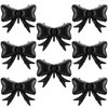 Hungdao 8 Pcs Bow Balloon Bow Theme Birthday Party Decoration Latex Bow Balloon Baby Shower Girl Party Supplies Macaron Coquette Cute Supplies Wedding Bridal Shower Decoration (Black)
