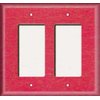SnazzySwitch Wrinkled Red Decorative Light Switch or Outlet Cover - Double Rocker (Decora)