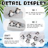 JellyArch 50 Pcs Miniature Penguin Figurines Resin Penguin Cake Topper Mini Penguins Toys Animal Penguin Birthday Decorations for Micro Landscape Decor Baby Shower Party Supplies School Project Class