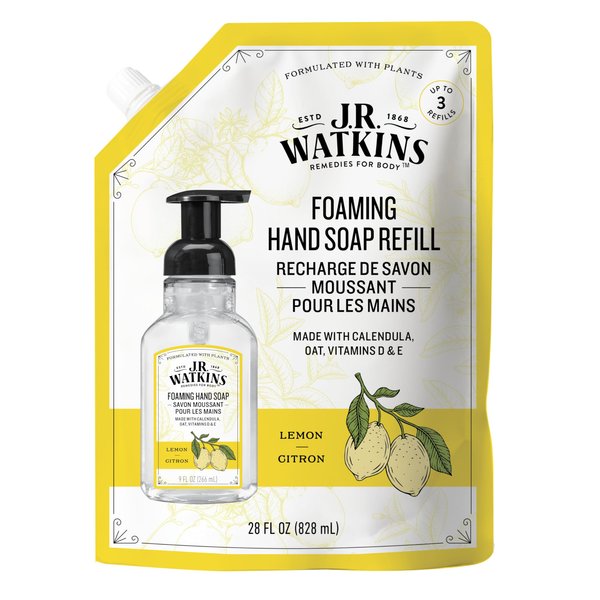 J.R. Watkins Liquid Foaming Hand Soap Lemon Refill, Pack of 1