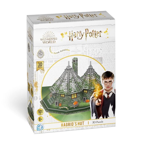 3D Puzzle: Harry Potter: Hagrids Hut – 101 Piece Puzzle by 4D Brands International – for Kids and Adults Ages 14+