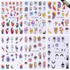 6 Sheets Iridescent Nail Art Stickers 3D Self Adhesive Holographic Nail Stickers Irregularity Abstract Eyes Nail Decals Rainbow Mushroom Star Moon Nail Design Stickers for Women DIY Acrylic Nail Art