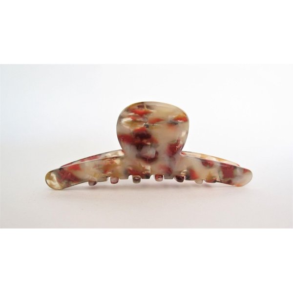 Generic Magenta pink red and mixed color marbled design hair claw clip for fine, thin