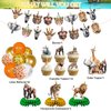 Safari Animals Party Decorations Includes Banner Honeycomb Centerpieces Cake Cupcake Toppers and Balloons Wild Animals Jungle Party Decorations for Baby Shower Decorations
