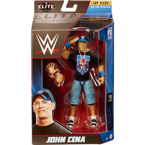 Mattel WWE John Cena Top Picks Elite Collection Action Figure with Entrance Shirt, 6-inch Posable Collectible Gift WWE Fans Ages 8 Years Old & Up