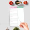 Magnetic Meal Planning Pad for Fridge - 10" x 7" Meal Planning Pad with Tear Off Shopping List. 52 Weeks Undated for Meal Planner and Grocery List with Magnet