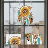 Sunflower Dream Catcher Diamond Painting Kit Ornament with Hanging Chain DIY Diamond Art Hanging Pendant Paint by Number Stained Glass Wall Art for Adults Home Wall Decor Gift