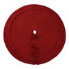 Sattiyrch Christmas Tree Skirt, 36 inches Luxury Cable Knit Knitted Thick Rustic Xmas Holiday Decoration, Burgundy (36in)