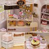 piberagi DIY Miniature Dollhouse Kit with Furniture, 1:24 Scale Creative Room Mini Wooden Christmas Doll House Accessories Plus Dust Proof for Kids Teens Adults(Cake Diary)