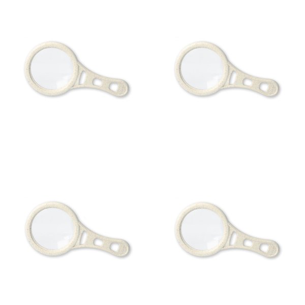 4 Pack Carson MagnetMag Wheat Magnifier - Organic Handheld Magnifier with 3X Magnification, 6X Spot Lens and Magnetic Handle Made from Real Wheat - Magnifying Glasses Set (DX-50EF)