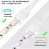 10 Pcs LED Strip Connectors 32.8ft RGB Extension Cable Wire Cord Kit Transparent Solderless Track Lighting Connector for Waterproof or Non Waterproof LED RGB Strip Light