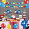 JOPARY Train 4th Birthday Decorations Boys Train, 4 Years Old Birthday Party Supplies With Number 4 Foil Balloons Train Birthday Banner,Latex Balloons For Kids Train Birthday Party Decoration