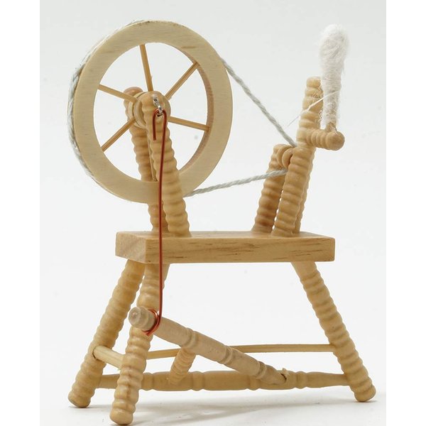 Classics by Handley Dollhouse Miniature Spinning Wheel, Unfinished