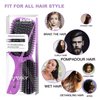 4Pcs Detangling Hair Brush Set for Women - Paddle Brush for Wet or Dry, No More Tangles for Straight, Long, Thick, Curly, and Natural Hair (Purple)