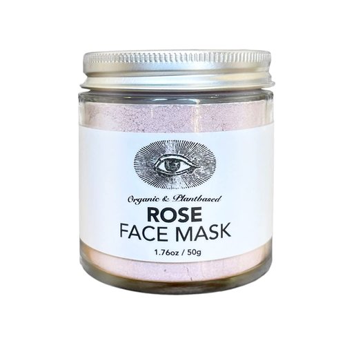 Anima Mundi Rose Clay Mask - Astringent, Redness Corrector Rose Powder, Hibiscus Hydrating Face Mask + Mangosteen Powder Purifying Mask with Soothing White Kaolin Clay + Aloe Vera Extract (1.76oz)
