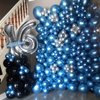 Chrome Blue Balloons 12 Inch, Double-Layered Metallic Light Blue Balloons, Shiny Thick Chrome Metallic Light Blue Latex Helium Balloons for Birthday Wedding Graduation Party Decoration Supplies