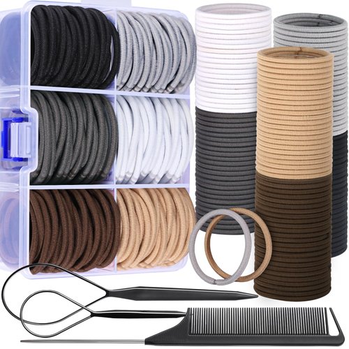 YGDZ Elastic Hair Ties, 150 Count Hair Tie for Thick Hair 4mm x 2 Inch, Hair Bands Ponytail Holders