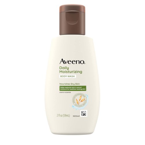 Aveeno Daily Moisturizing Body Wash, Travel Size, 2 Fluid Ounce (Pack of 6)