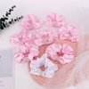 CIEHER 8 Pcs Hair Scrunchies for Bachelorette Party Favors, Bride & Bridesmaid Scrunchies Bachelorette Party Hair Ties, Bridal Shower Decorations Bride Bridesmaid Proposal Gifts (White & Pink)