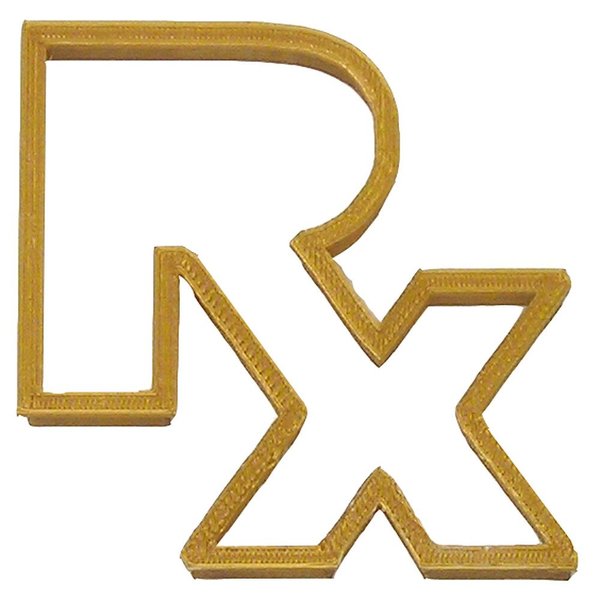 CookieCutterCom Brand RX Prescription Cookie Cutter 4.5 inch – 3d Printed Plastic – USA Made