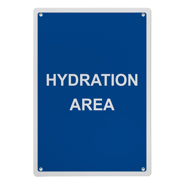 Hydration Area Sign, 8.5 x 11 in" OSHA Compliant First Aid Sign, Weatherproof Plastic, UV resistant & Easy-to-Read Signage